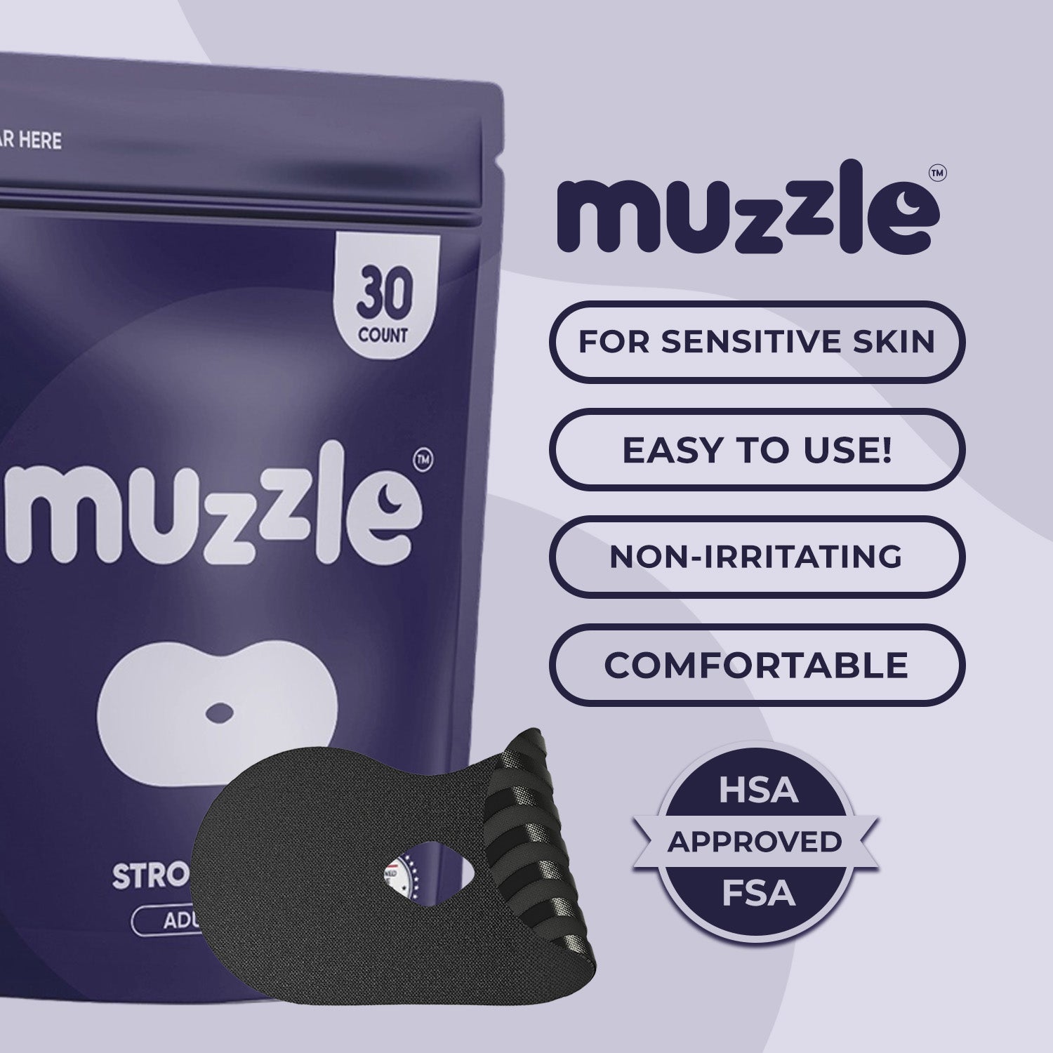 Muzzle® Mouth Tape (Medium Hold)
