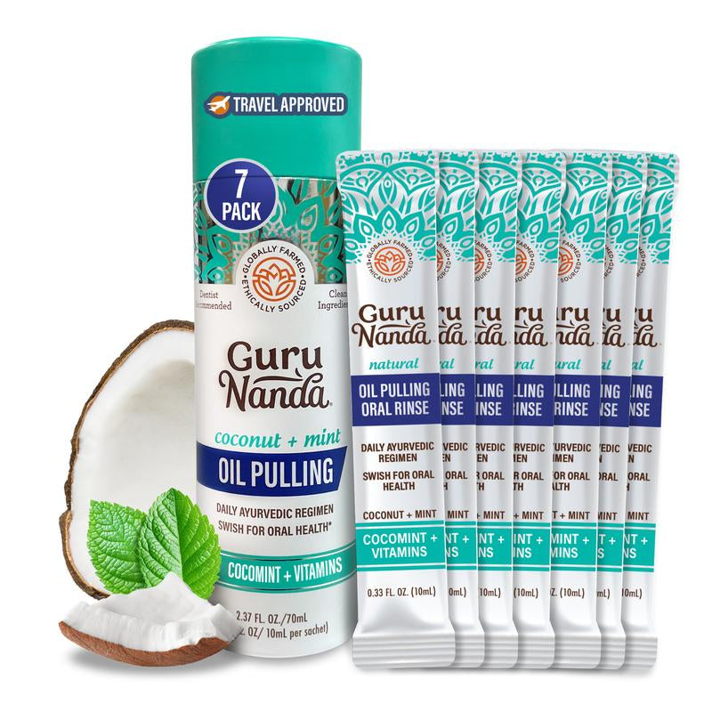 Gurunanda Cocomint Oil Pulling Travel Pack - 7 Count