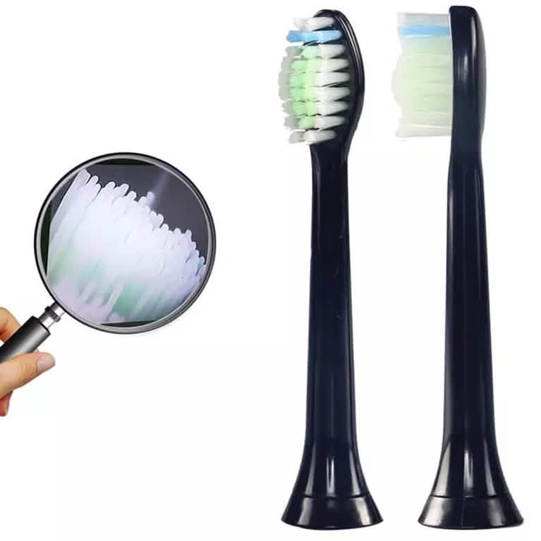 8-Pack: Black Replacement Electric Toothbrush Heads
