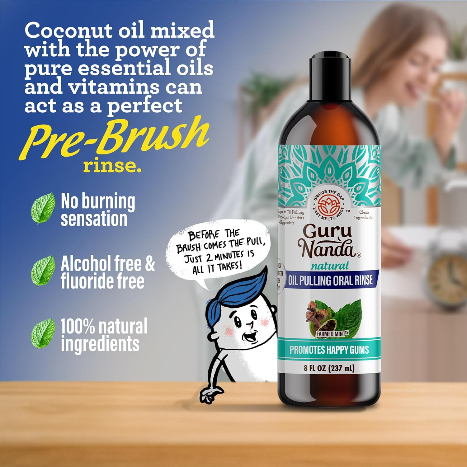 GuruNanda Cocomint Oil Pulling Mouthwash
