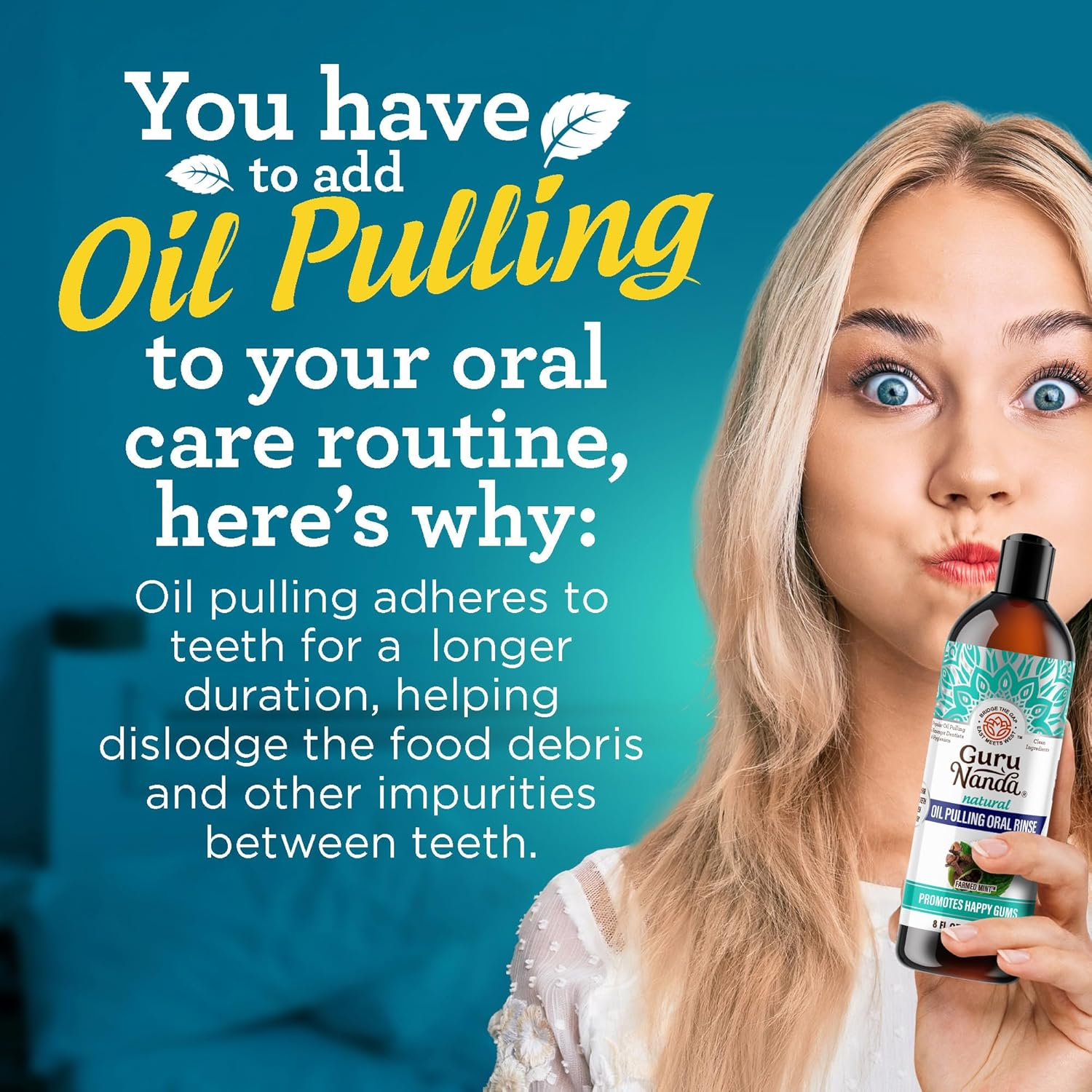 GuruNanda Cocomint Oil Pulling Mouthwash
