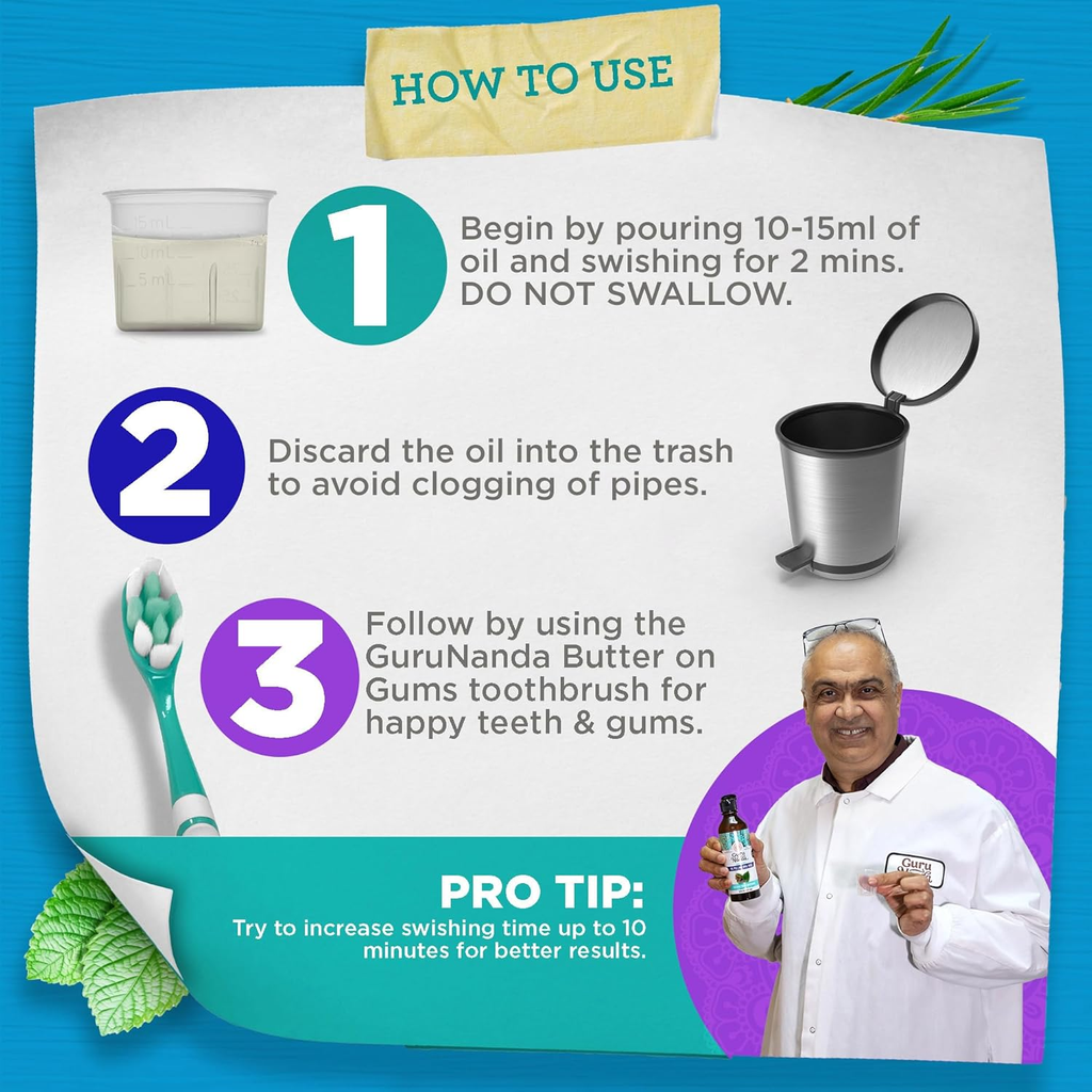 GuruNanda Cocomint Oil Pulling Mouthwash