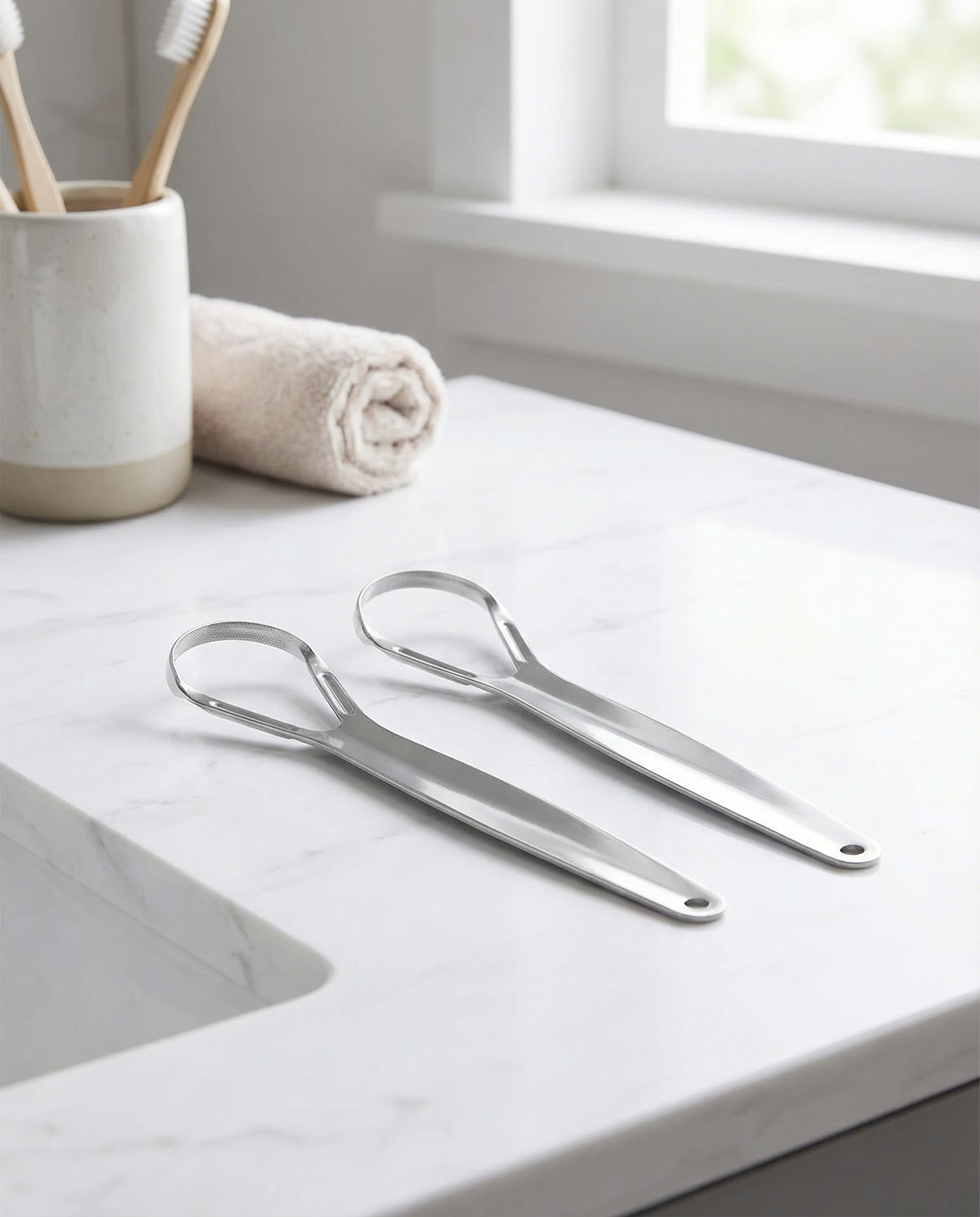 Tongue Scrapers (Stainless Steel)