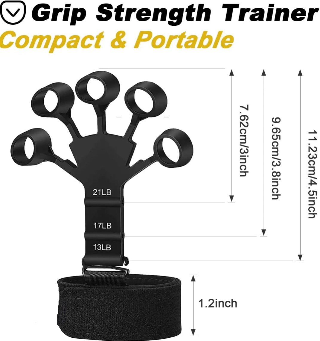 Finger Strengthener with 6 Resistance Levels –  Grip Strength Trainer