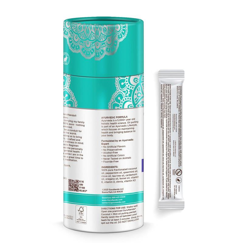 Gurunanda Cocomint Oil Pulling Travel Pack - 7 Count